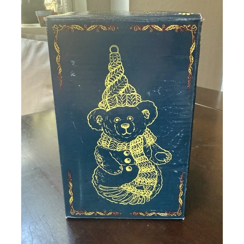 NWT Boyds Bears GlassSmith Collection OLAF SNOWBEARY Glass Ornament w/Box